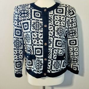 Stuart Alan Vintage Black and White Pattern Blazer
